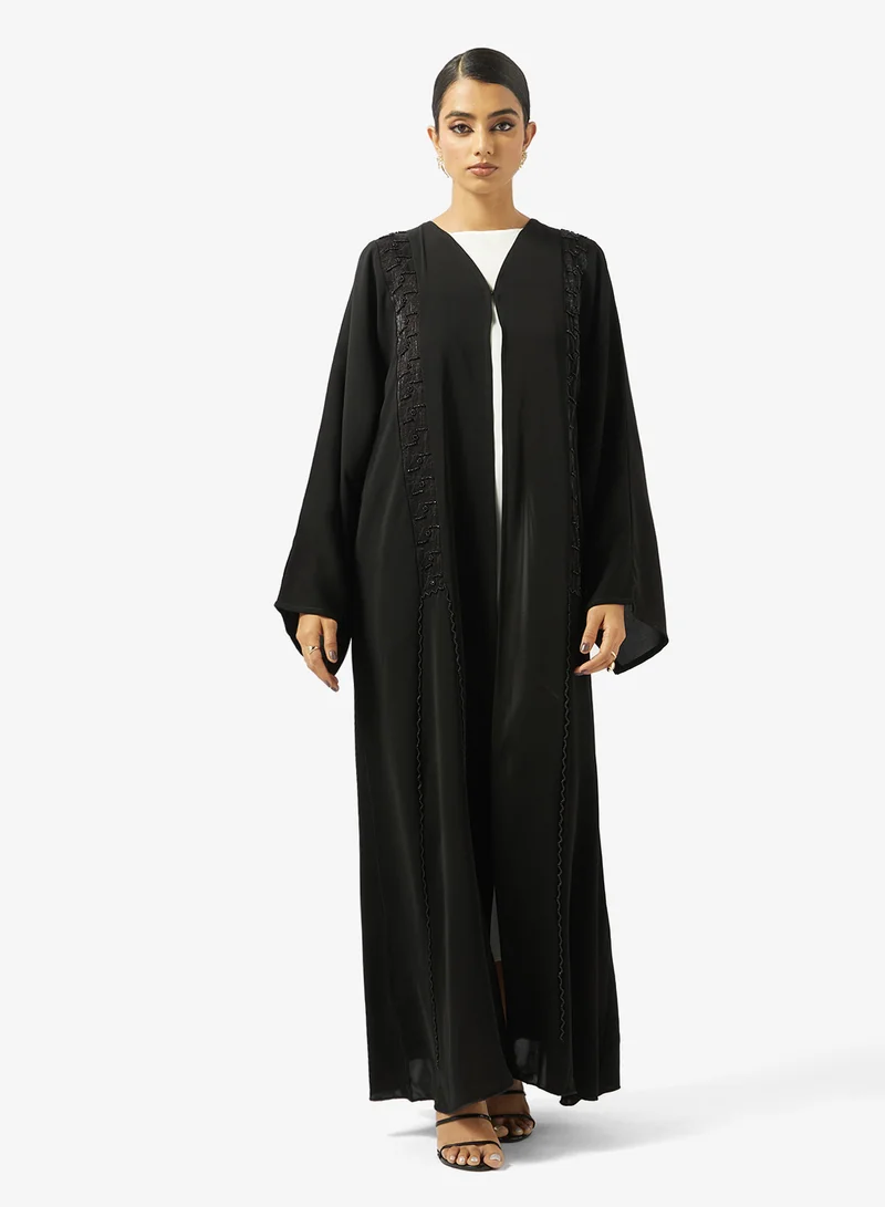 Hayas Closet  Black Embellshed Abaya With Sheila for Women | Best Price UAE